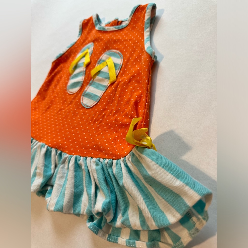 18M Ricrac & Ruffle Flip Flops Top - Picture 4 of 10